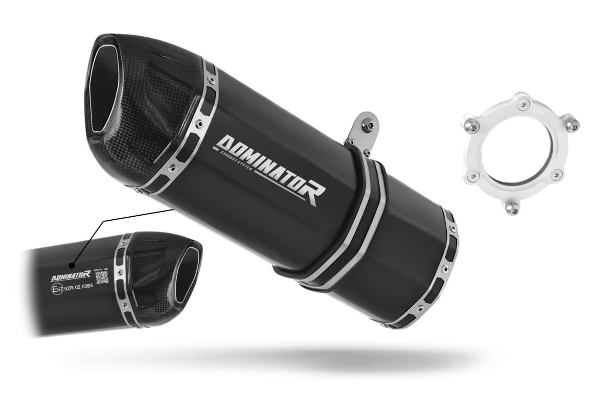 Kawasaki ZX6R 1995 - 1997 EU Approved Exhaust Silencer HP1 BLACK 19 m.