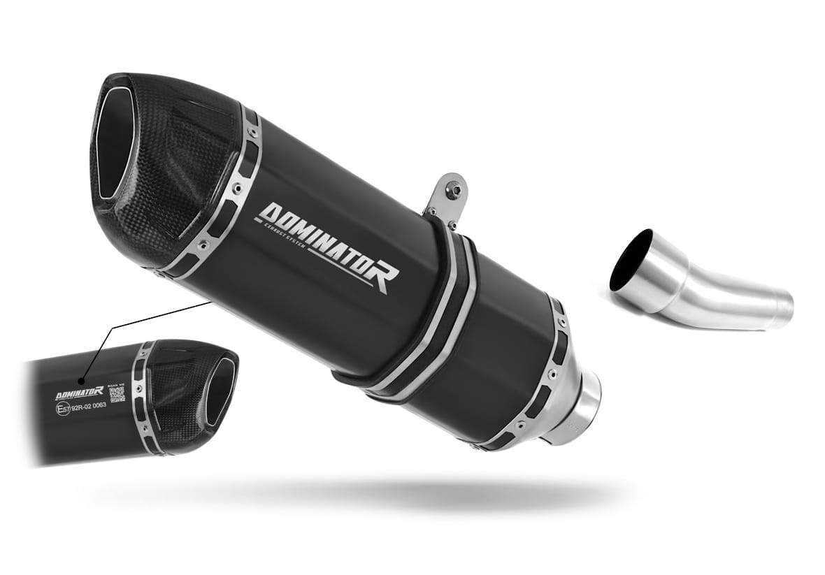 Kawasaki ZX6R 636 2009 - 2016 EU Approved Exhaust Silencer HP1 BLACK 20 m.