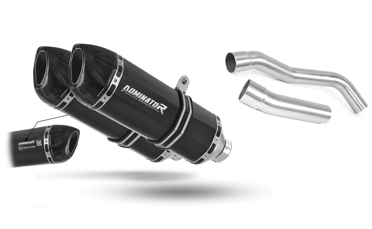 Kawasaki Z1000 2007 - 2009 EU Approved Exhaust Silencer HP1 BLACK 20 m.