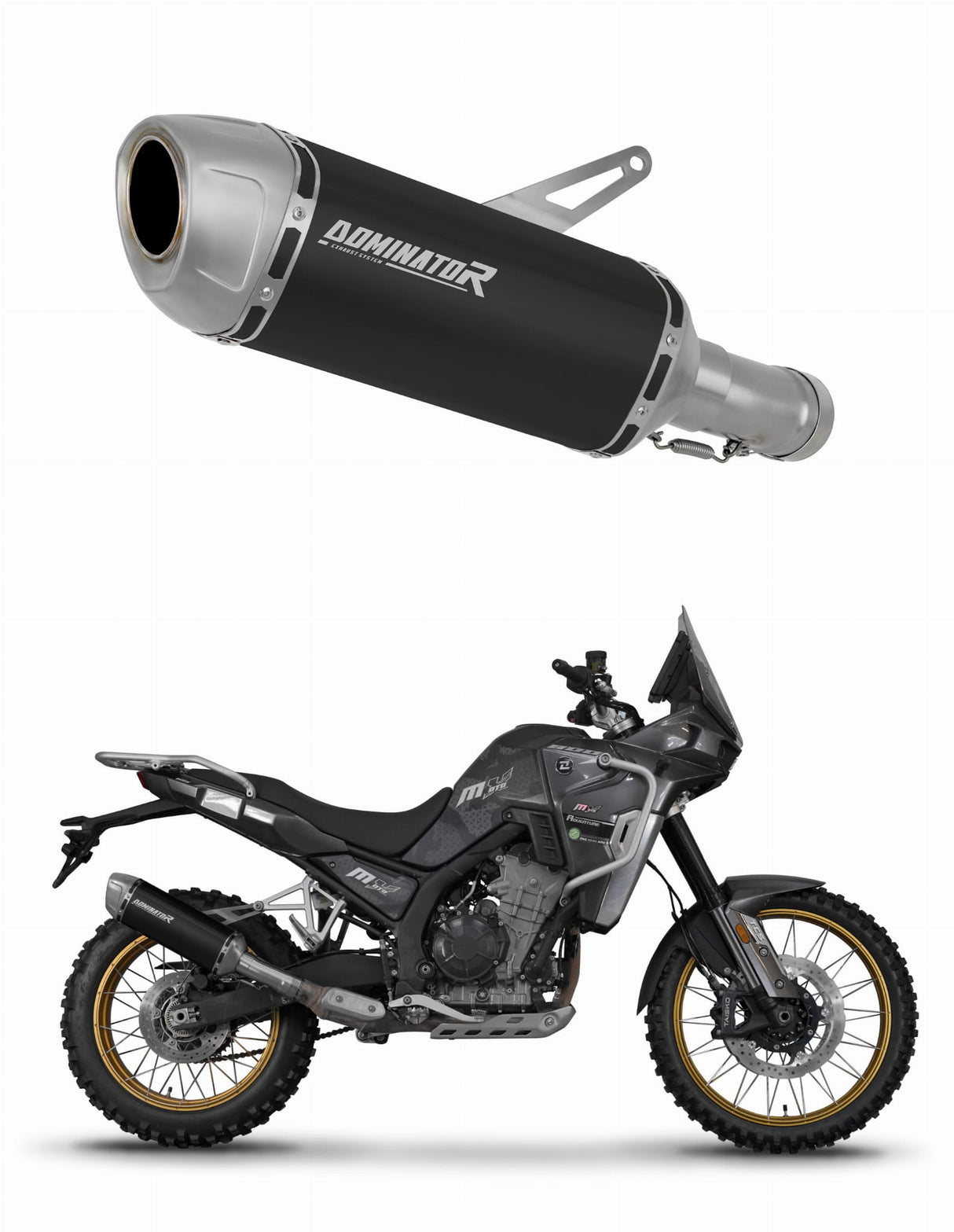 Kove 800 X Pro Adventure / Rally 2023 - 2025 Exhaust Silencer Muffler S6 BLACK + dB killer 20 m.