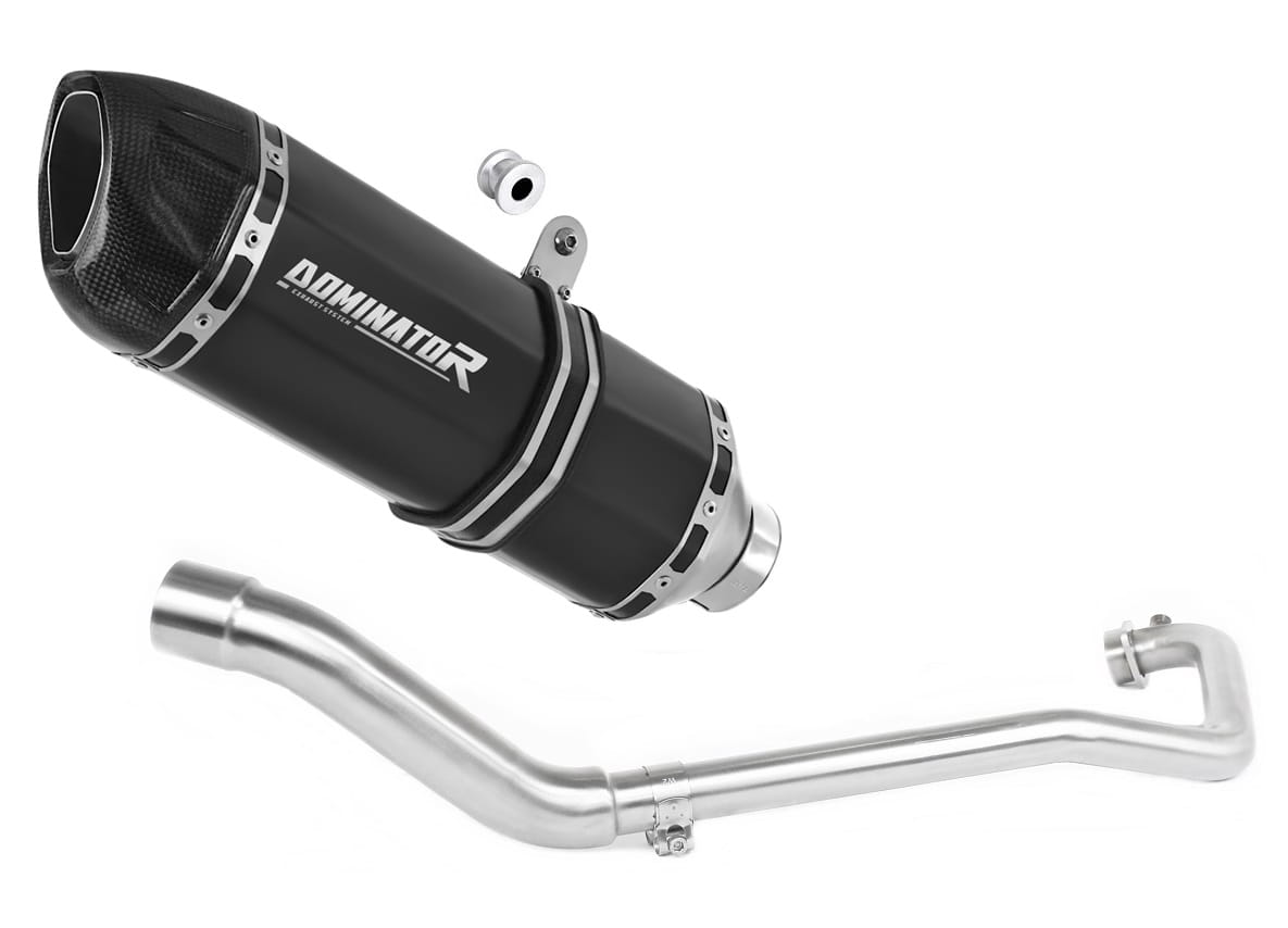 Suzuki GSX R 125 2017 - 2019 Full Exhaust System Collector Silencer HP1 BLACK + dB killer 20 m.