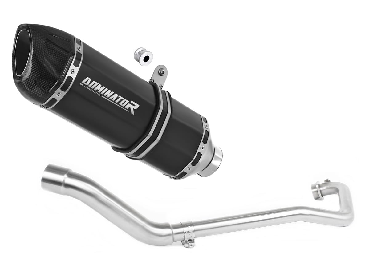 Suzuki GSX S 125 2017 - 2019 Full Exhaust System Collector Silencer HP1 BLACK + dB killer 20 m.