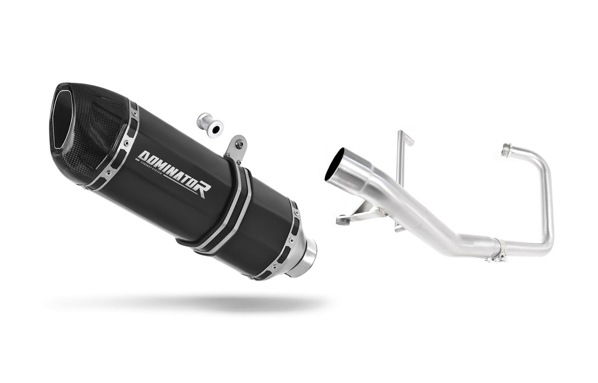 Yamaha YBR 125 2000 - 2008 Full Exhaust System Collector Silencer HP1 BLACK + dB killer 20 m.