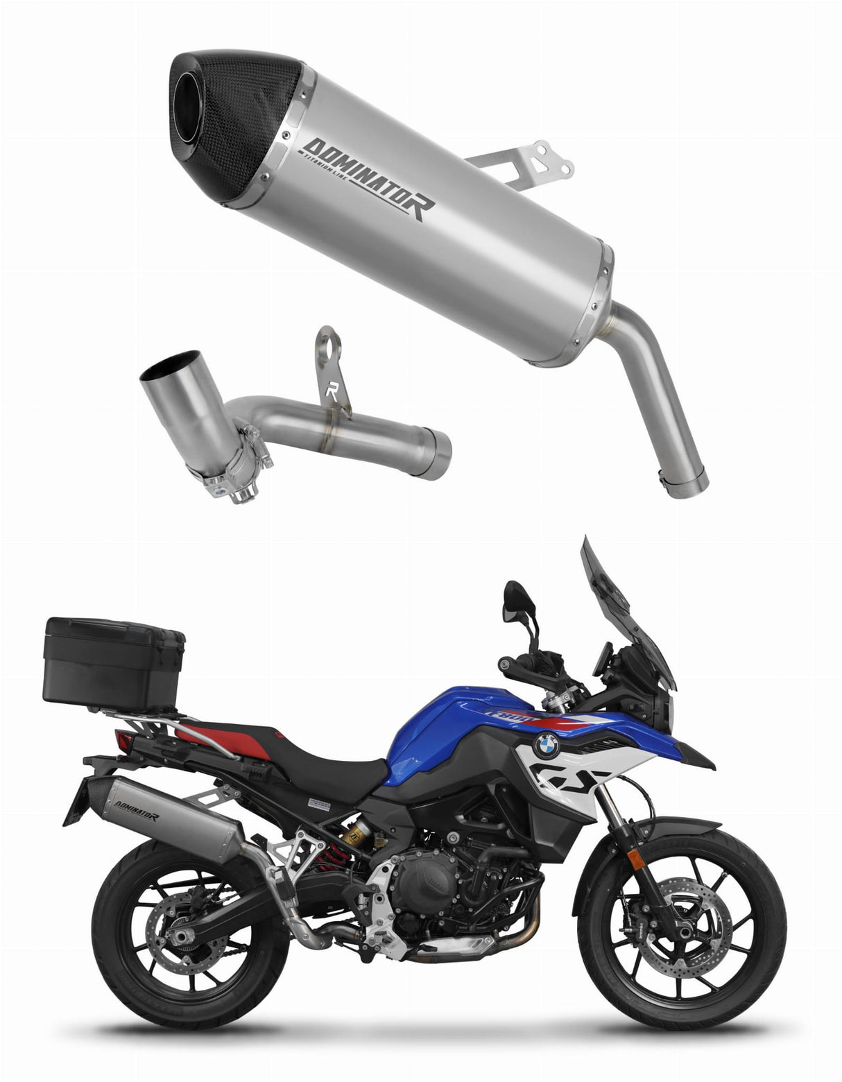 BMW F800GS 2024 Exhaust Silencer Muffler Titanium HP7 + dB killer 20 m.