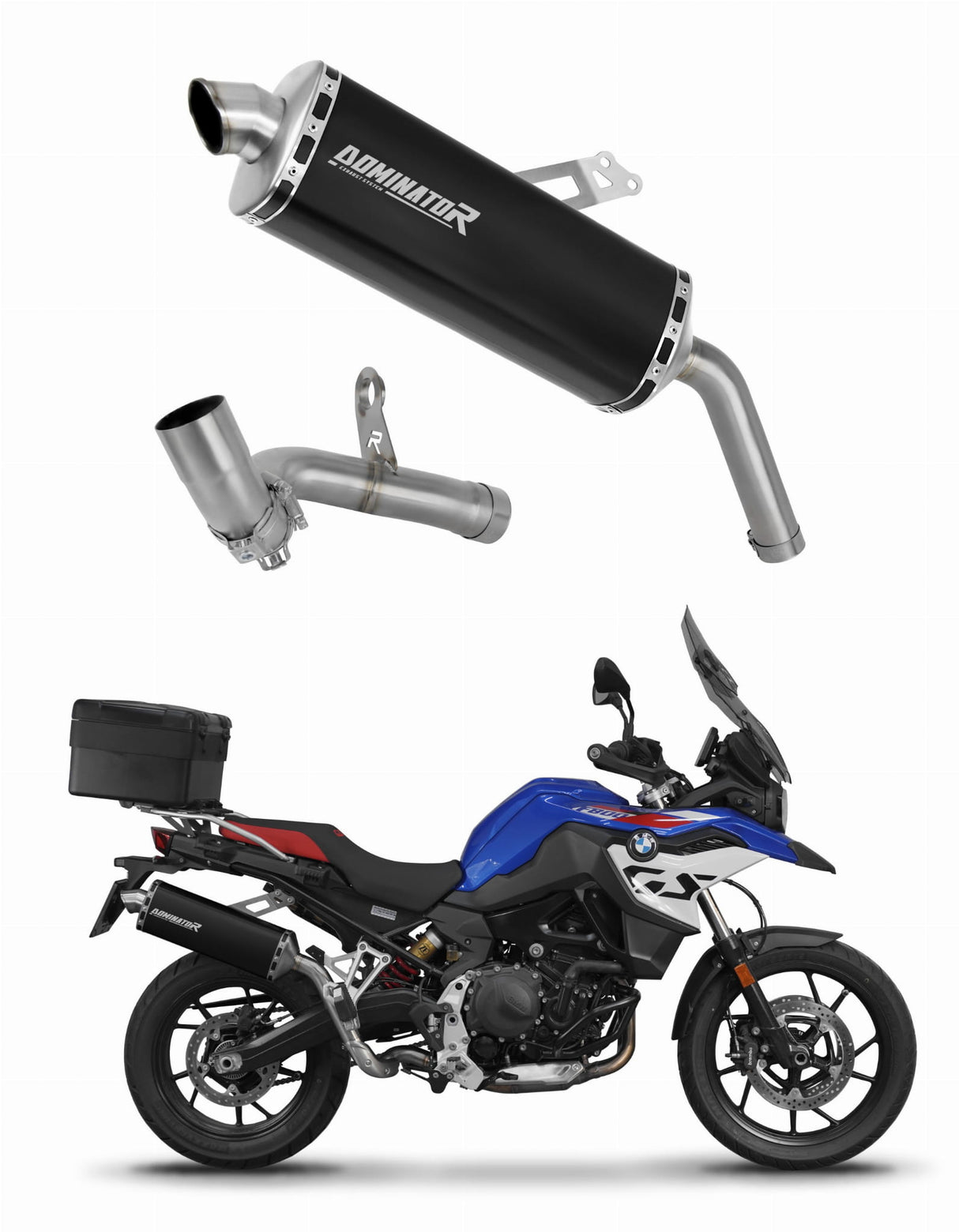 BMW F850GS 2021 - 2023 Exhaust Silencer Muffler P7 BLACK + dB killer 20 m.