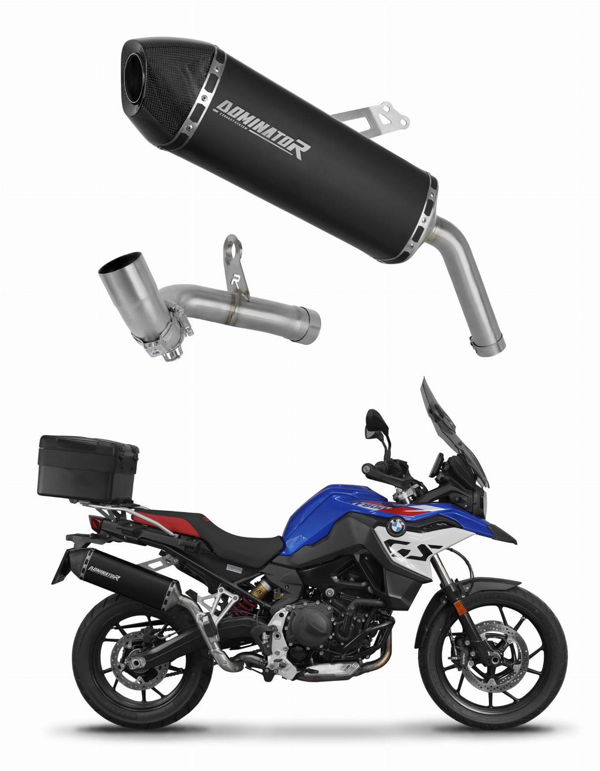 BMW F850GS 2016 - 2020 Exhaust Silencer Muffler HP7 BLACK + dB killer 20 m.