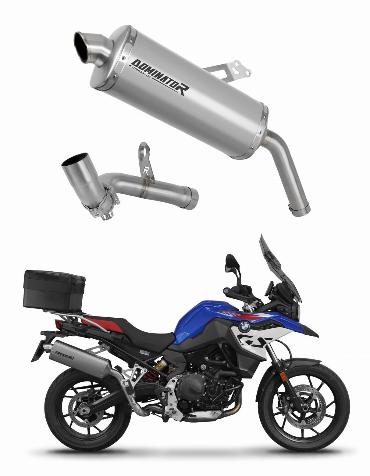 BMW F850GS 2021 - 2023 Exhaust Silencer Muffler Titanium P7 + dB killer 20 m.