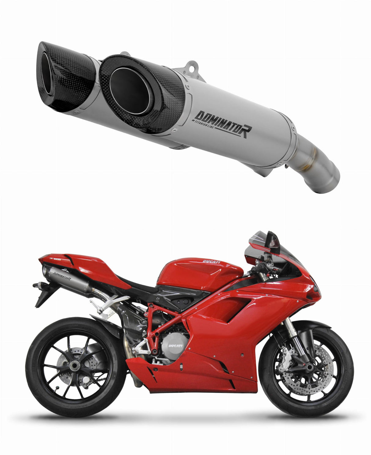 Ducati 1098 2007 - 2009 Exhaust Silencer Muffler Titanium HP8 + dB killer 20 m.