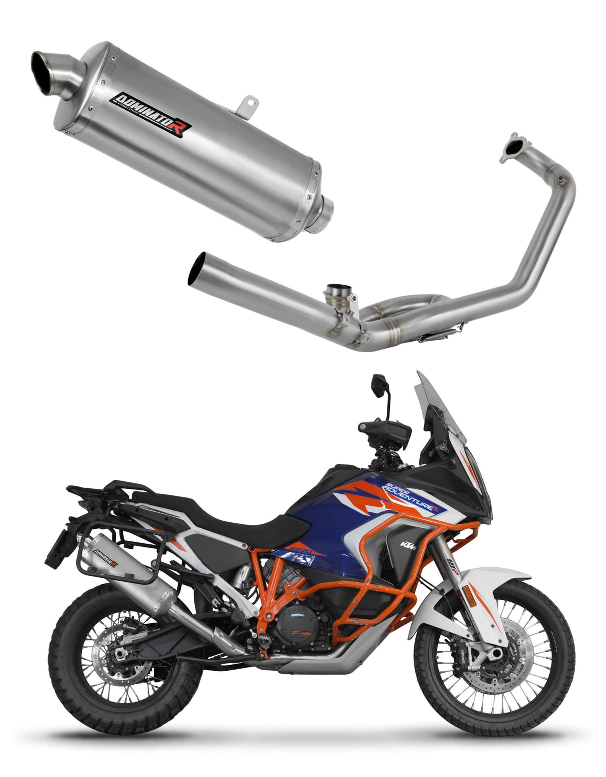 KTM 1290 Super Adventure 2021 - 2024 Full Exhaust System Collector Silencer P7 + dB killer medium 20 m.
