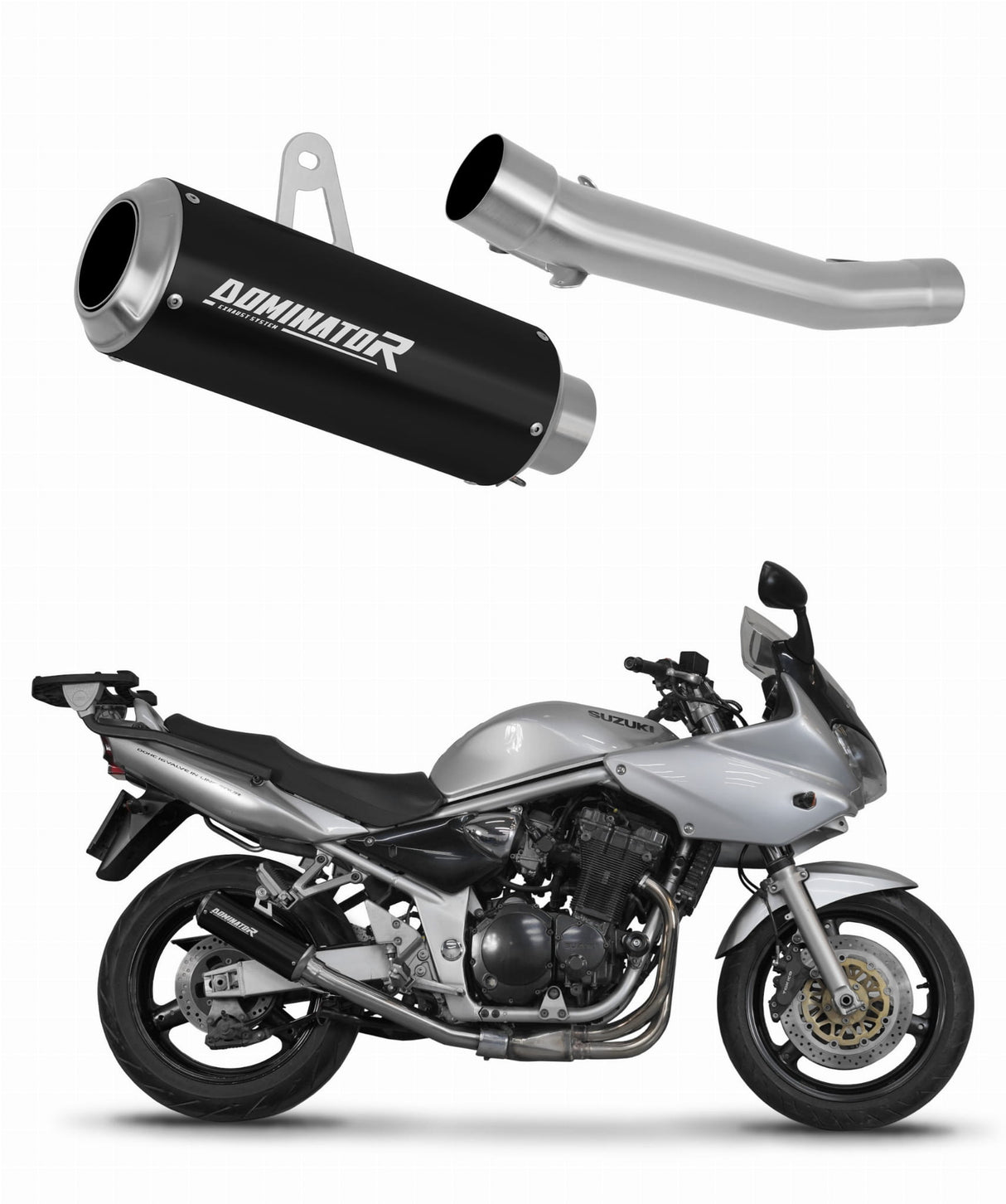 Suzuki GSF BANDIT 600 2000 - 2004 Exhaust Silencer Muffler GP BLACK + dB killer 20 m.