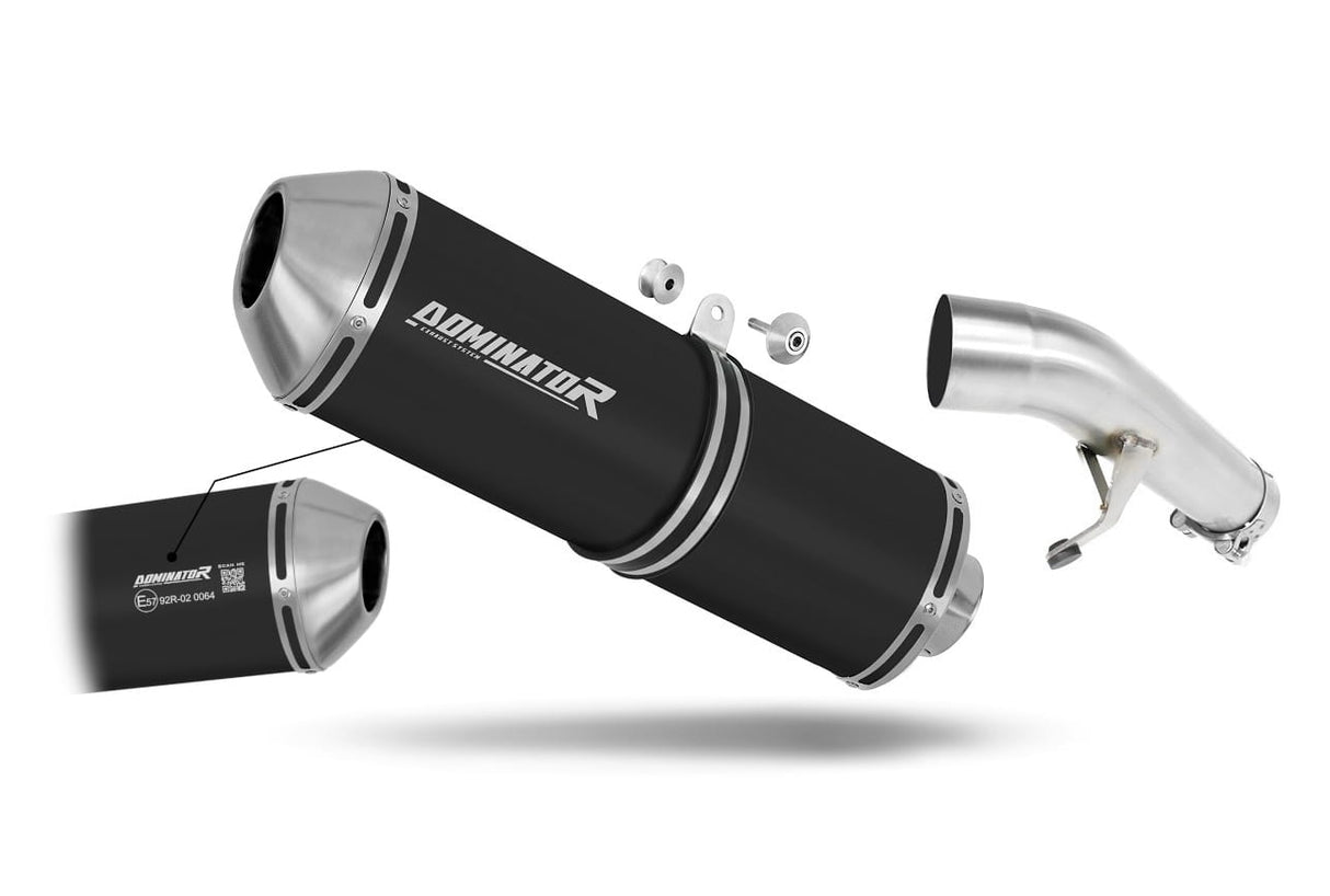 Suzuki GSF 650 BANDIT N / S 2007 - 2016 EU Approved Exhaust Silencer OVR BLACK 20 m.