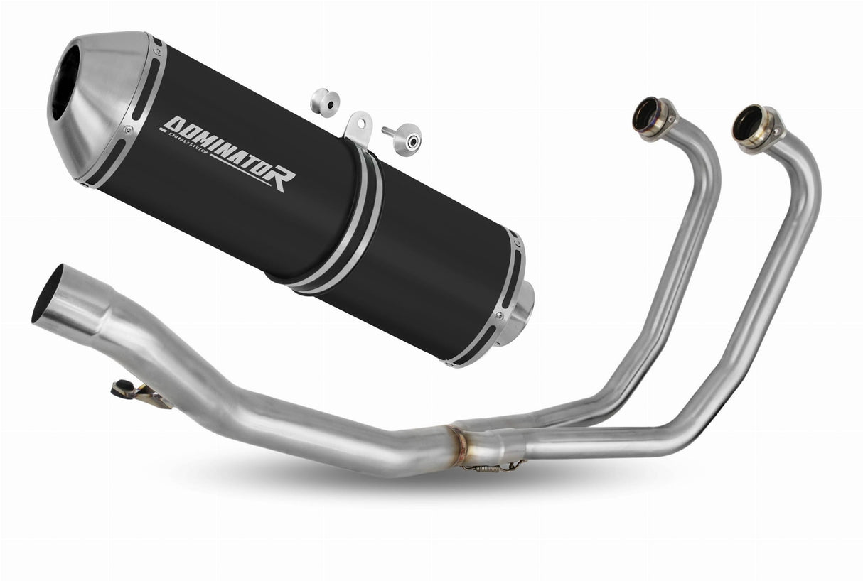 Suzuki GS 500F 2004 - 2014 Full Exhaust System Collector Silencer OVR BLACK + dB killer 20 m.