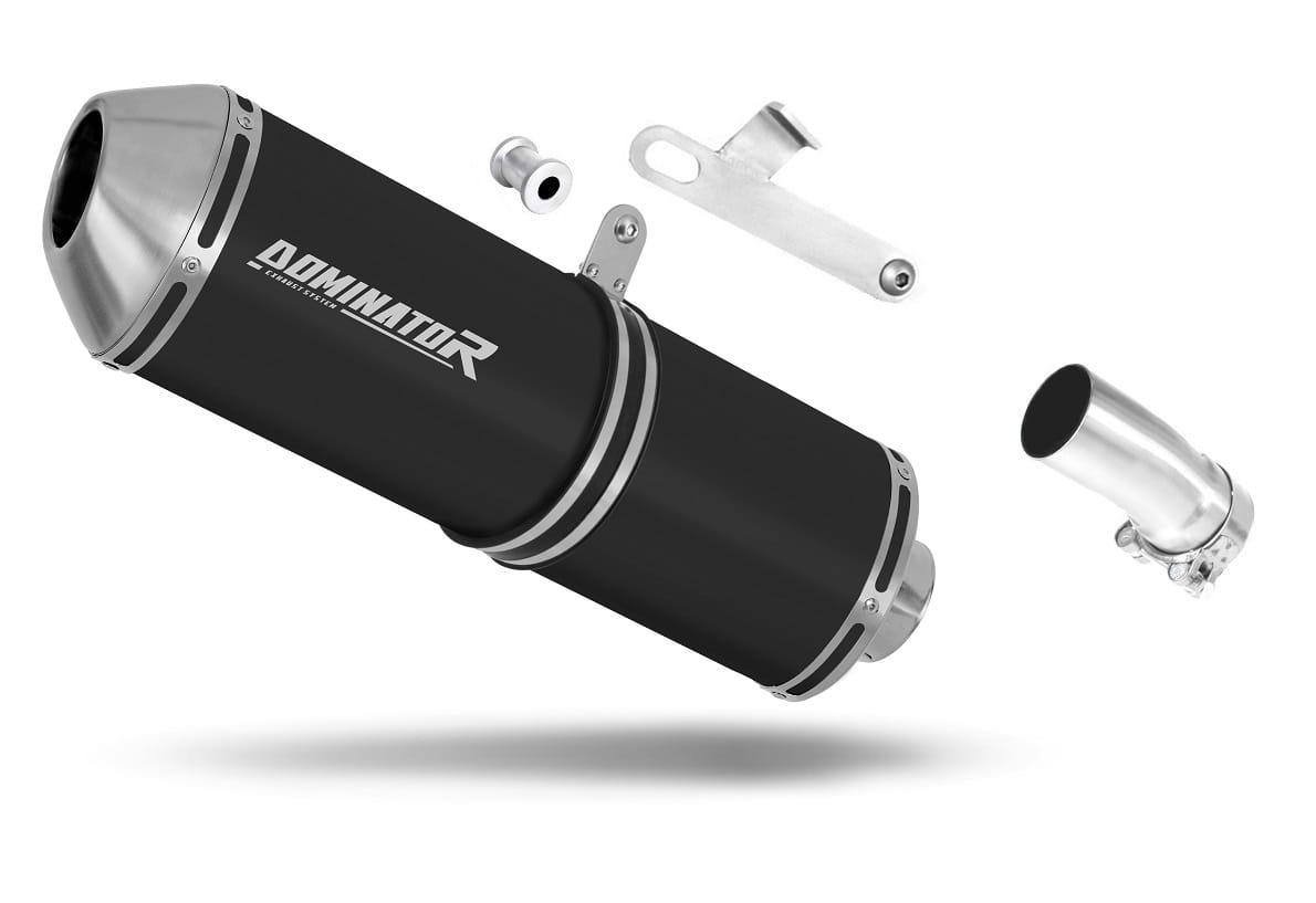 Suzuki GSF BANDIT 400 1991 - 1995 Exhaust Silencer Muffler OVR BLACK + dB killer 19 m.