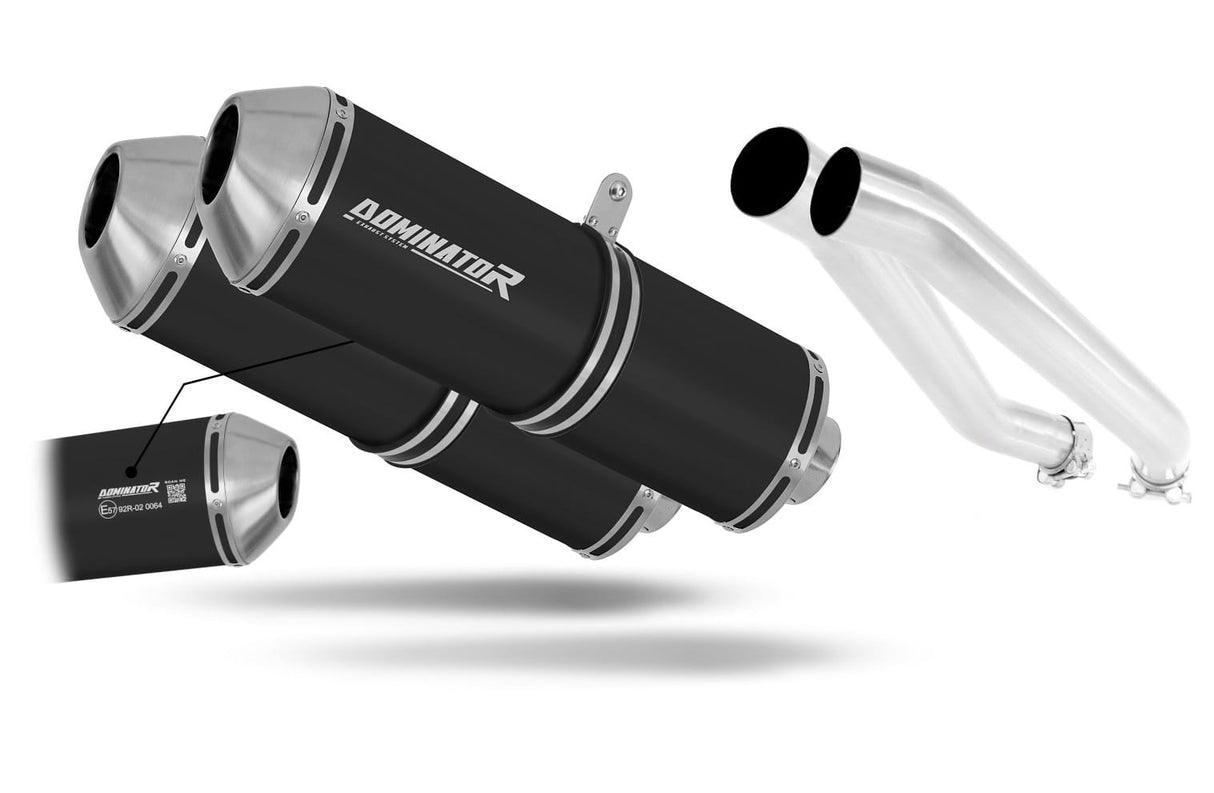 Kawasaki Z1000 2003 - 2006 EU Approved Exhaust Silencer OVR BLACK 20 m.