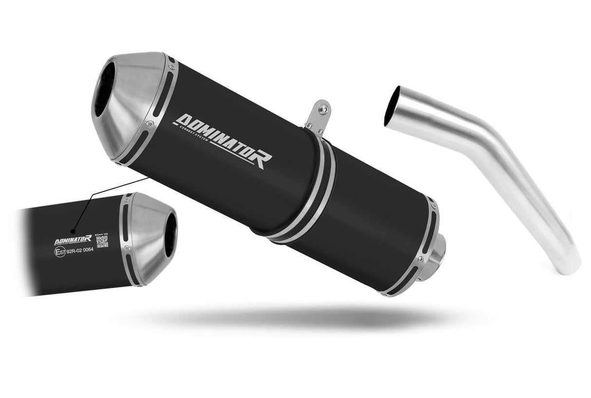 Kawasaki Z750 2007 - 2012 EU Approved Exhaust Silencer OVR BLACK 20 m.