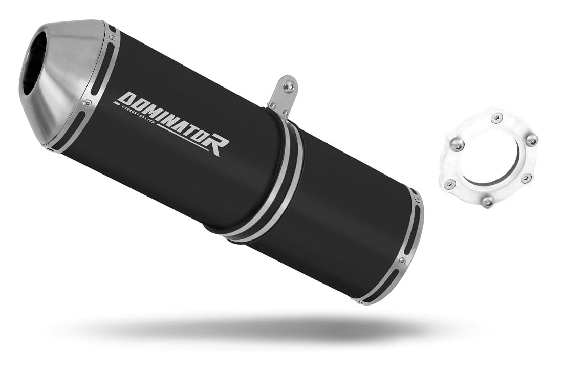 Kawasaki ZX7R 1996 - 2003 Exhaust Silencer Muffler OVR BLACK + dB killer 19 m.