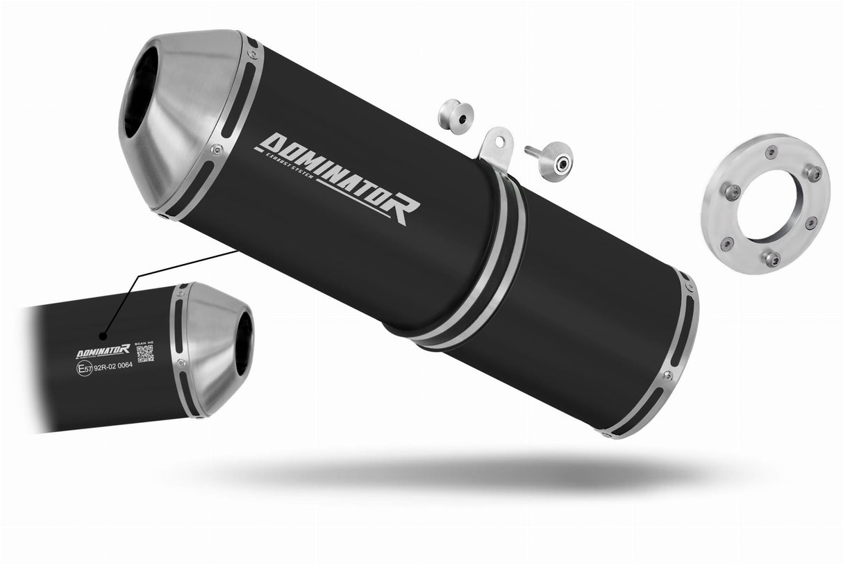 Kawasaki ZR7 / ZR7S 1999 - 2004 EU Approved Exhaust Silencer OVR BLACK 19 m.