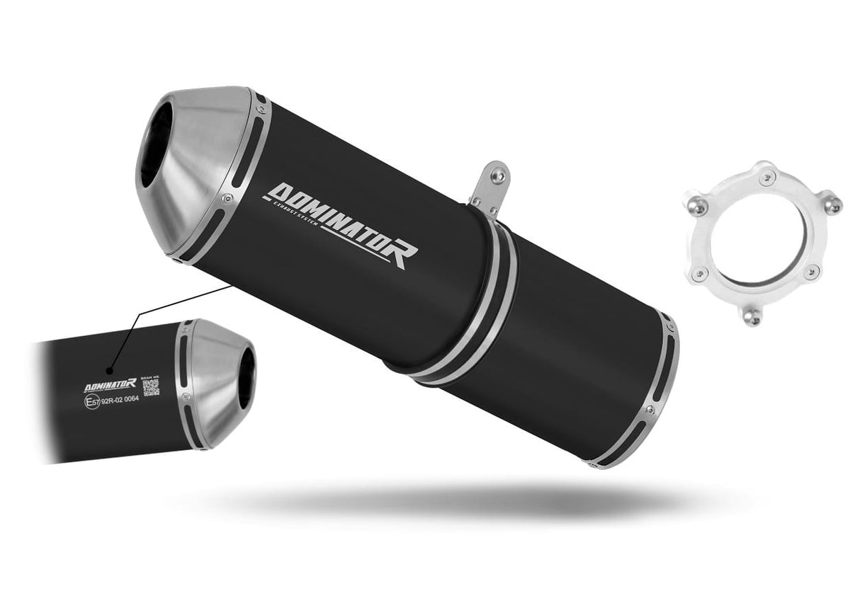 Kawasaki ZX6R 1995 - 1997 EU Approved Exhaust Silencer OVR BLACK 19 m.