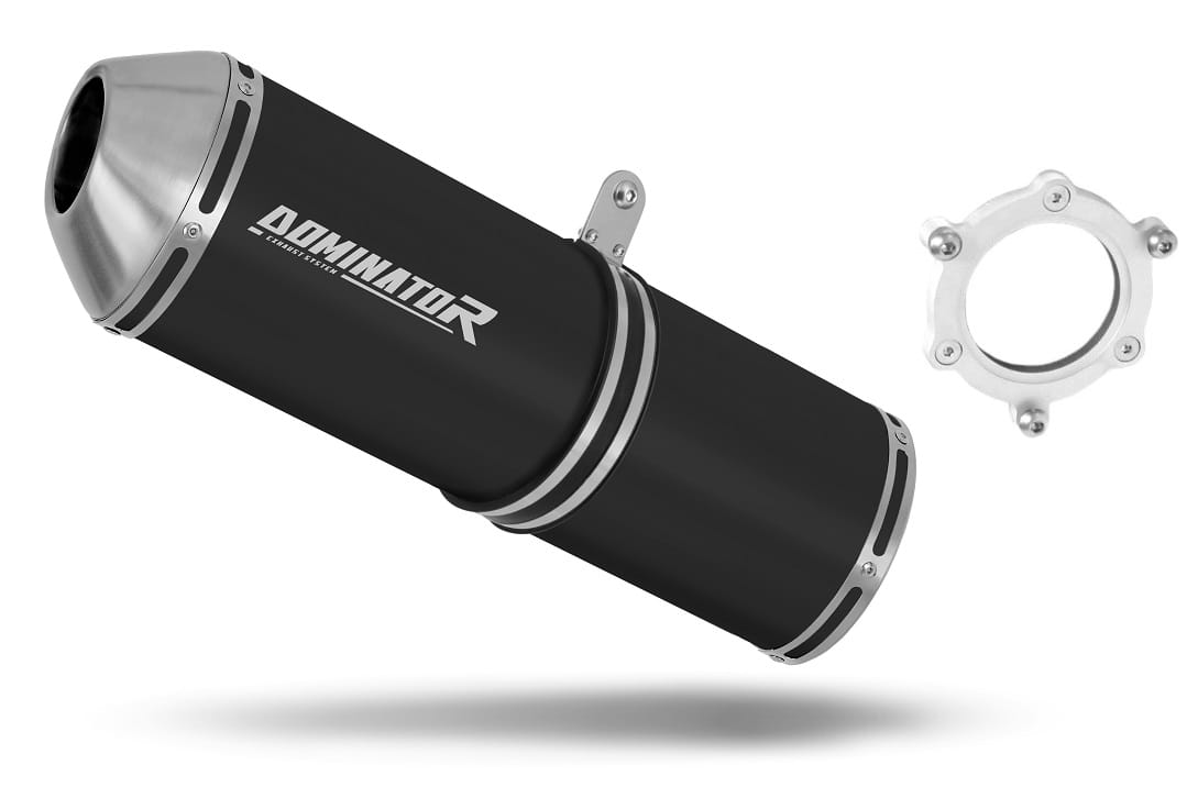 Kawasaki ZX6R 1995 - 1997 Exhaust Silencer Muffler OVR BLACK + dB killer 19 m.