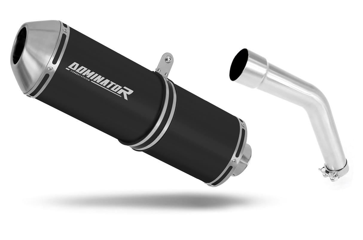 Kawasaki KLE 500 Exhaust Silencer Muffler OVR BLACK + dB killer