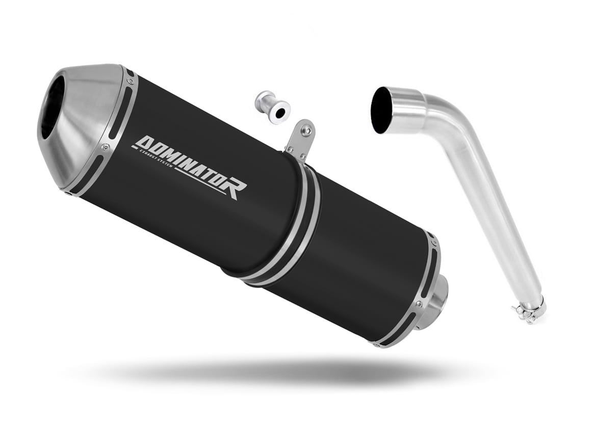 Honda XL 125 V VARADERO 2001 - 2006 Exhaust Silencer Muffler OVR BLACK + dB killer 20 m.