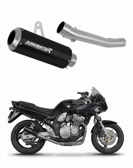 Suzuki GSF BANDIT 1200 1996 - 2000 Exhaust Silencer Muffler GP BLACK + dB killer 19 m.