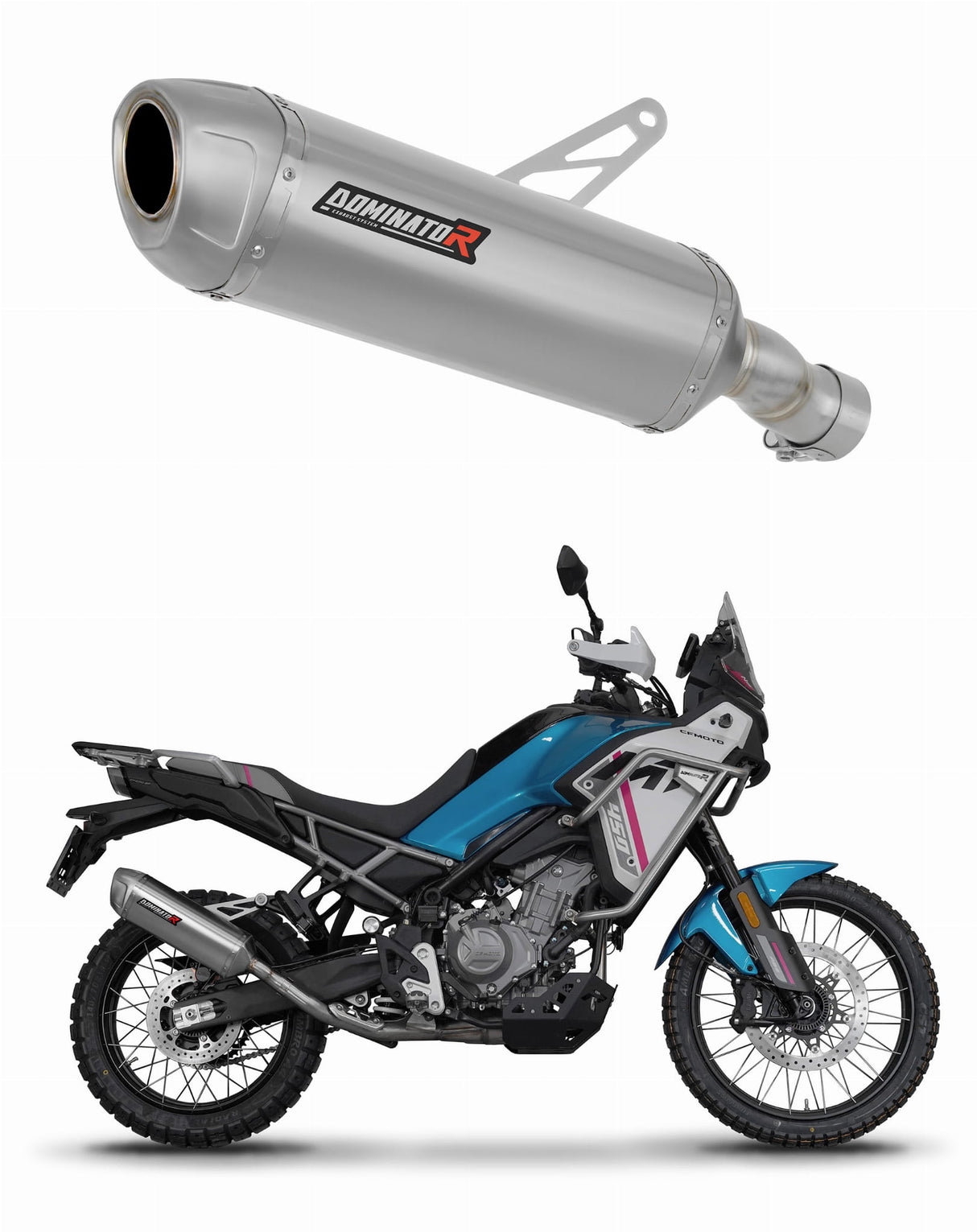 CF MOTO 450 MT 2024 Exhaust Silencer Muffler S6 + dB killer 20 m.