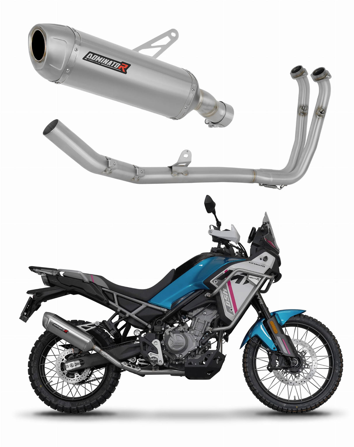 Dominator full exhaust system for CF MOTO 450 MT 2024 Collector S6 + 2024 (race use)
