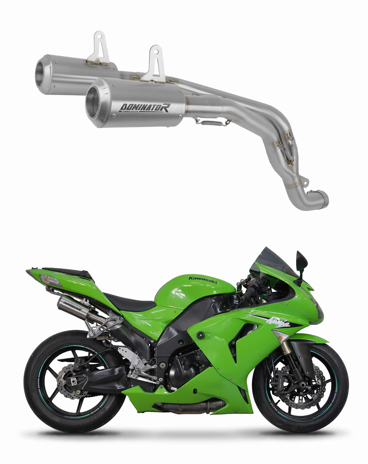 Kawasaki ZX10R 2006 - 2007 Exhaust Silencer Muffler GPS + dB killer 20 m.