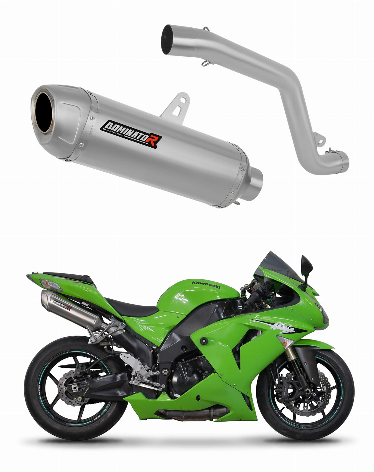 Kawasaki ZX10R 2006 - 2007 Right Side Exhaust Silencer Muffler S6 + dB killer 20 m.