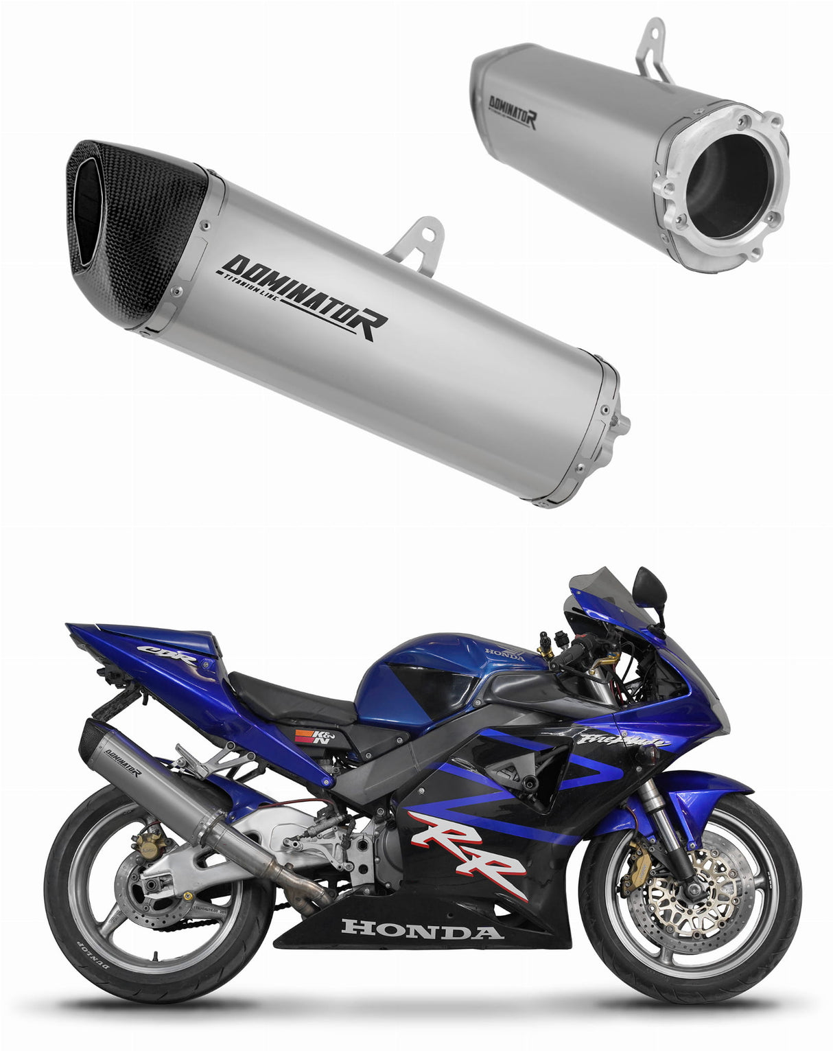 Honda CBR 954 2002 - 2003 Exhaust Silencer Muffler Titanium HP6 + dB killer 20 m.
