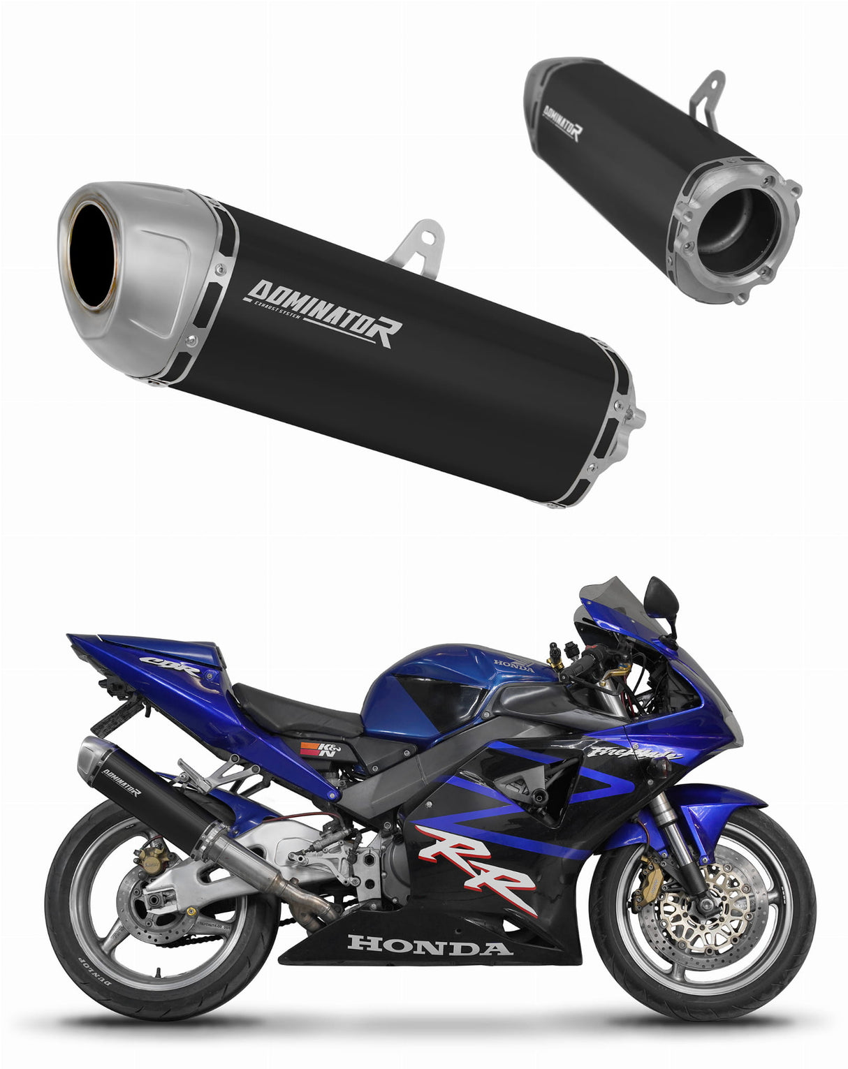 Honda CBR 954 2002 - 2003 Exhaust Silencer Muffler S6 BLACK + dB killer 20 m.