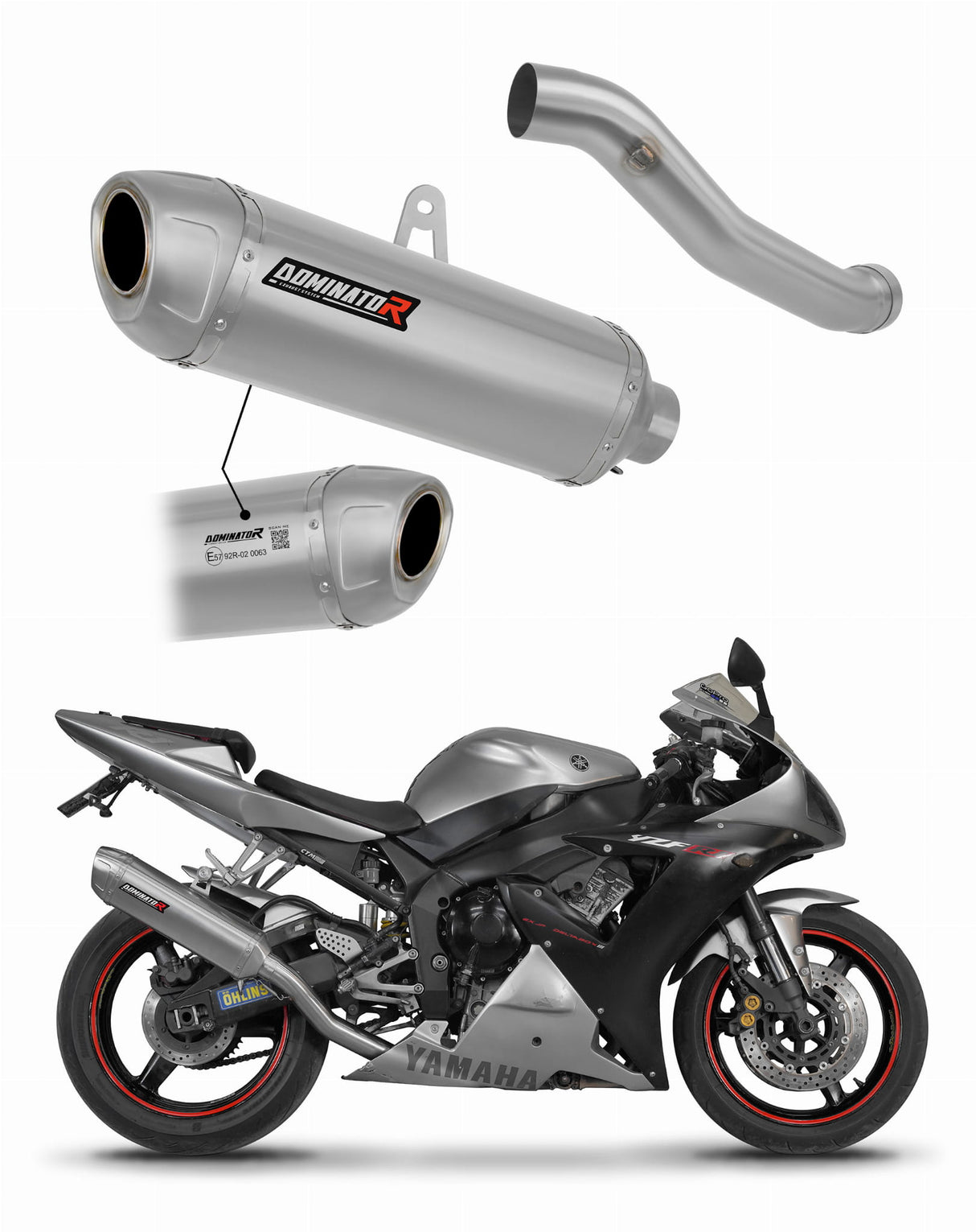 Yamaha YZF R1 1000 RN09 2002 - 2003 EU Approved Exhaust Silencer S6 20 m.