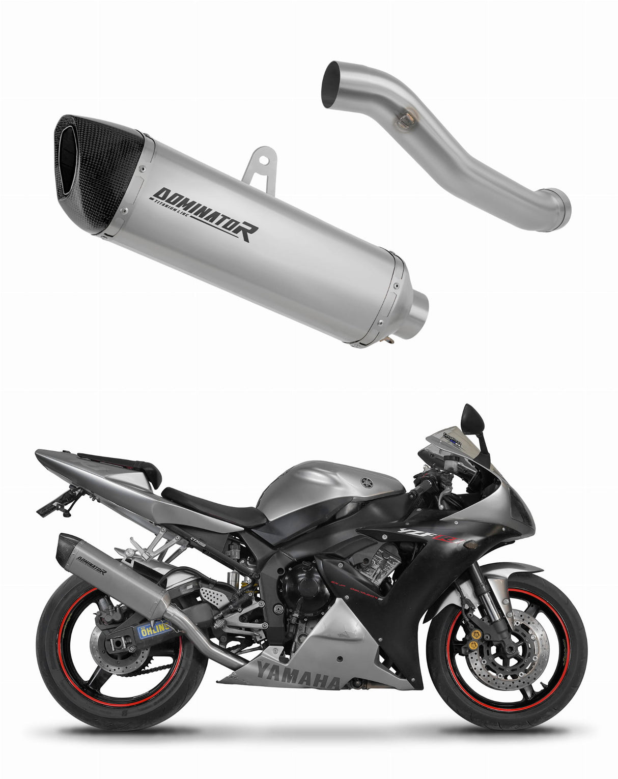 Yamaha YZF R1 1000 RN09 2002 - 2003 Exhaust Silencer Muffler Titanium HP6 + dB killer 20 m.