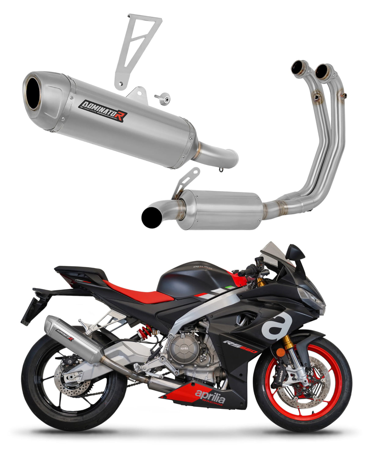 Aprilia RS 660 2020 - 2024 Full Exhaust System Collector Silencer S6 + dB killer 20 m.