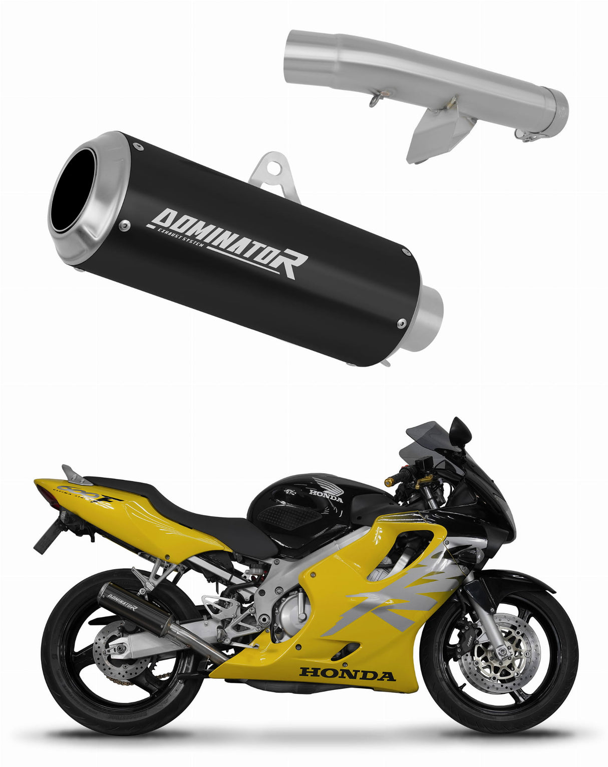 Honda CBR 600 F4 1999 - 2000 Exhaust Silencer Muffler GP BLACK + dB killer 19 m.