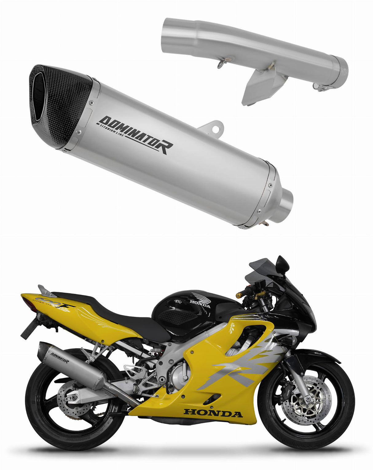 Honda CBR 600 F4 1999 - 2000 Exhaust Silencer Muffler Titanium HP6 + dB killer 19 m.