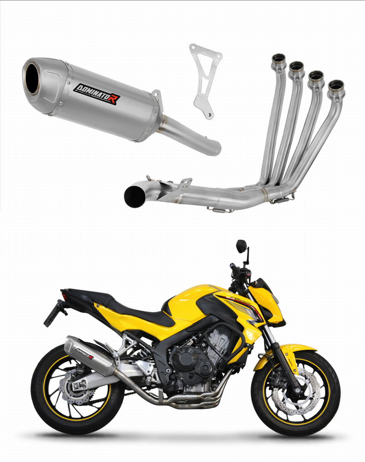 Honda CB 650 F 2014 - 2018 Full Exhaust System Collector Silencer S6 + dB killer 20 m.