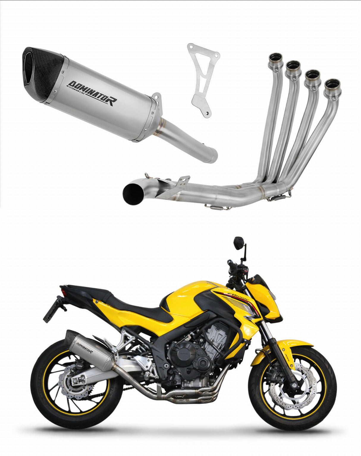 Honda CBR 650 F 2014 - 2018 Full Exhaust System Collector Silencer Titanium HP6 + dB killer 20 m.