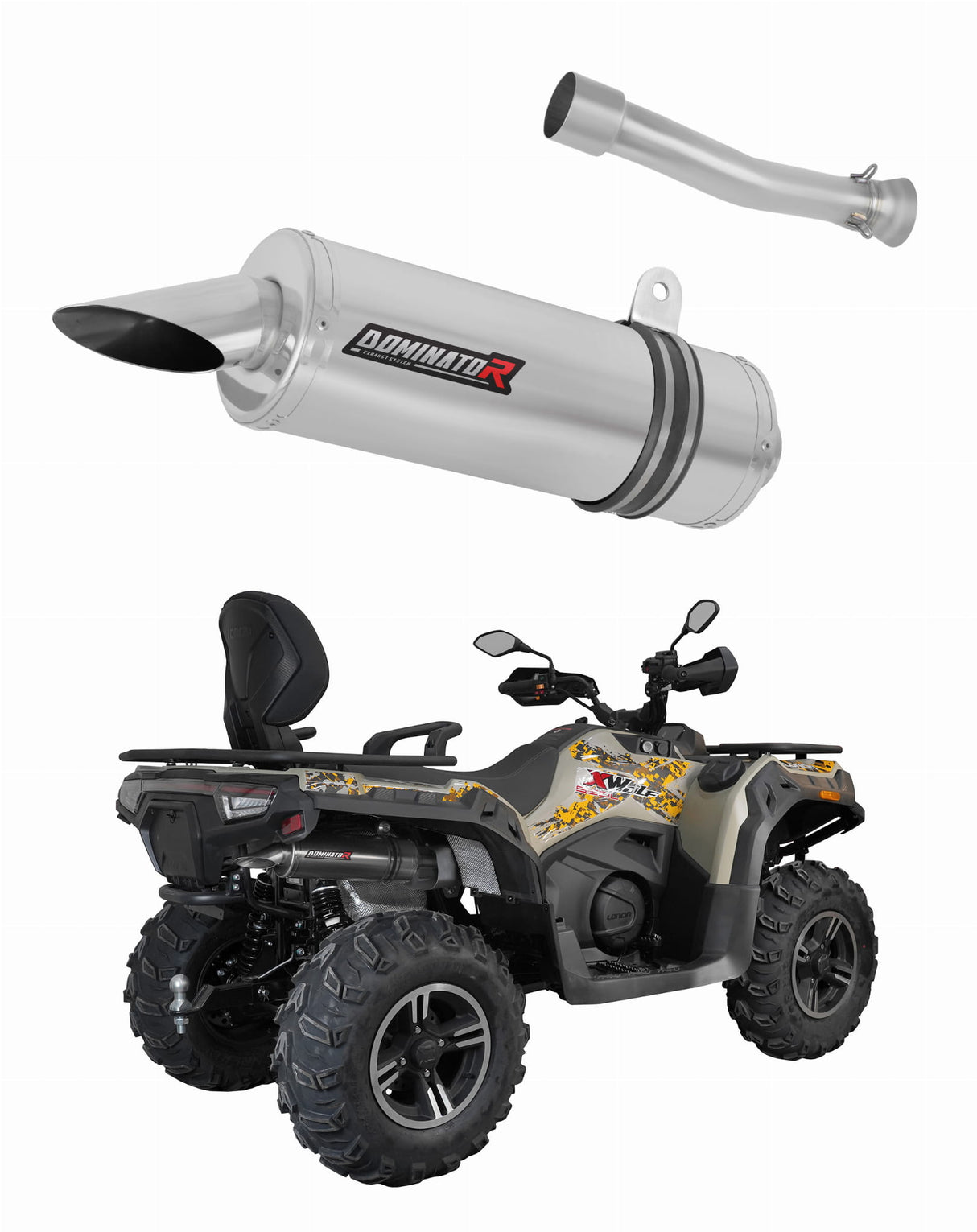 Loncin XWOLF 550 Exhaust Silencer Muffler ST + dB killer