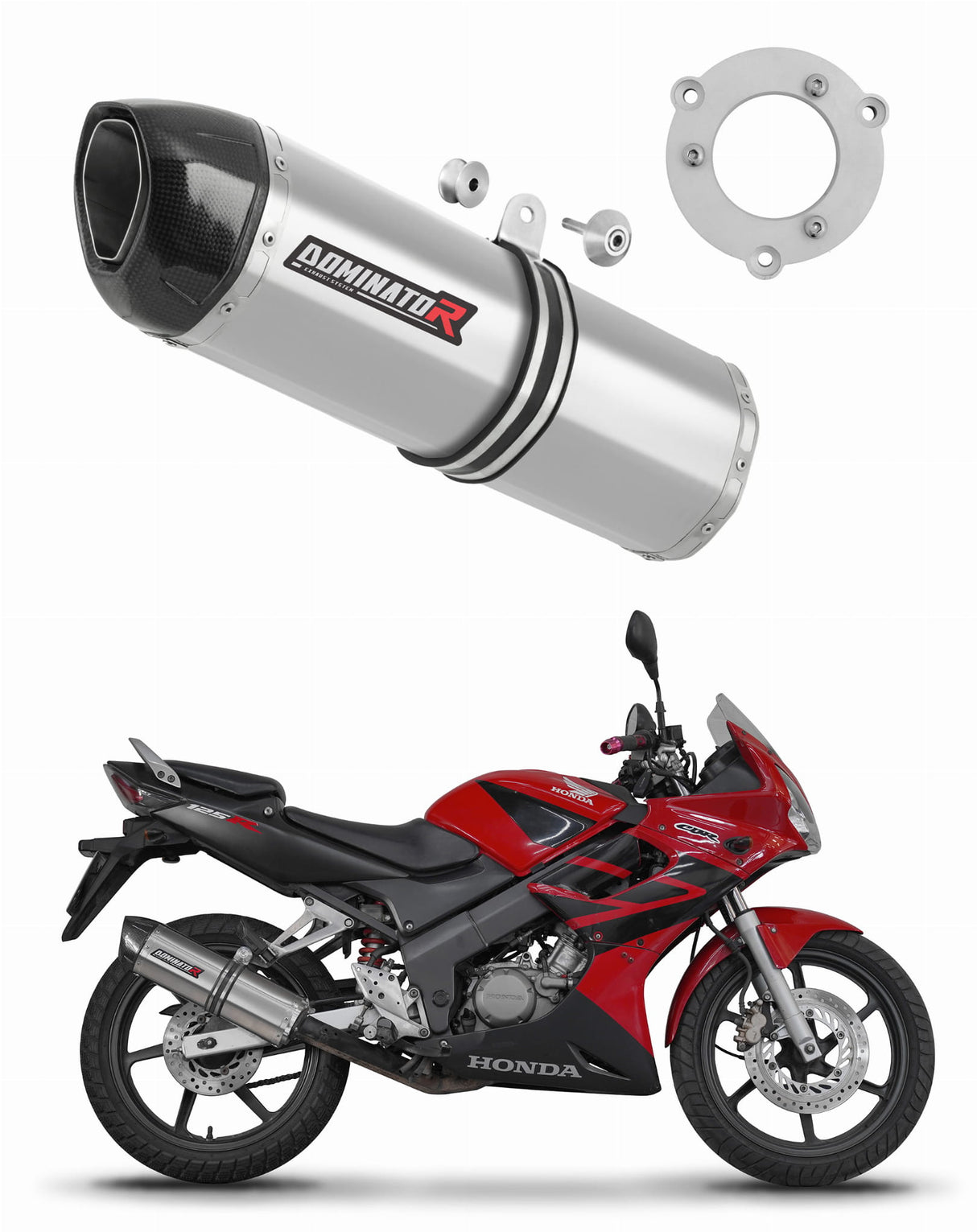 Honda CBR 125 2004 - 2010 Exhaust Silencer Muffler HP1 + dB killer medium 20 m.