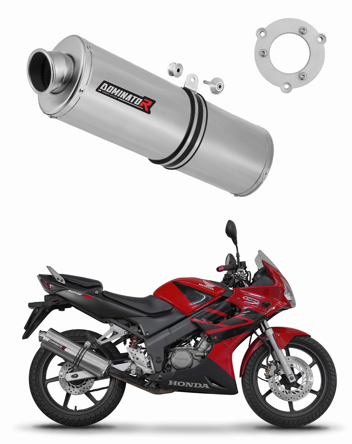 Honda CBR 125 2004 - 2010 Exhaust Silencer Muffler OV + dB killer medium 20 m.