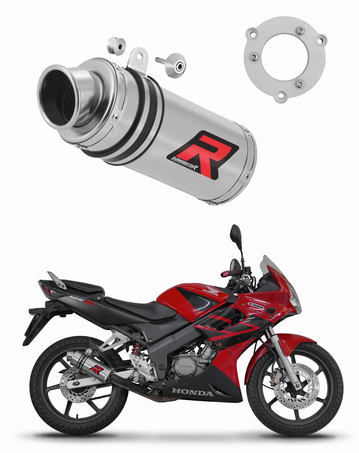 Honda CBR 125 2004 - 2010 Exhaust Silencer Muffler GP1 + dB killer medium 20 m.