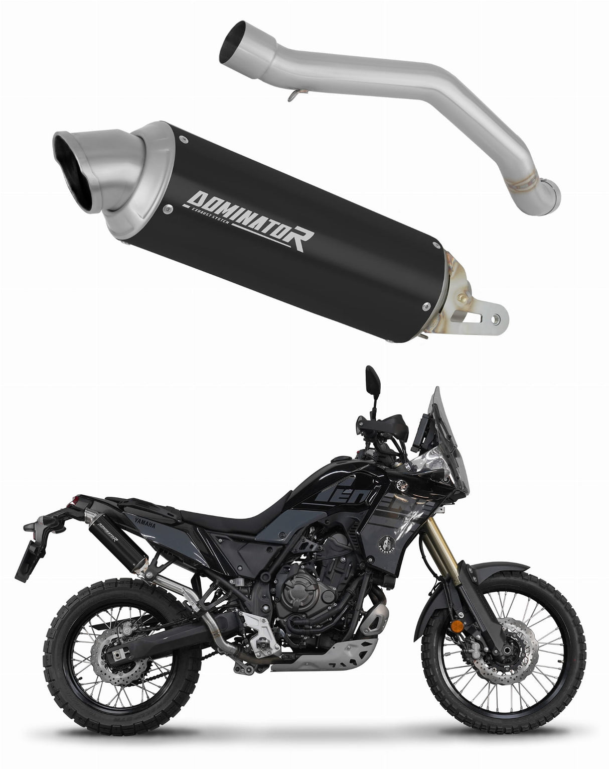 Yamaha Tenere 700 2021 - 2024 Hi Level Exhaust Silencer Muffler GPF BLACK + dB killer 20 m.