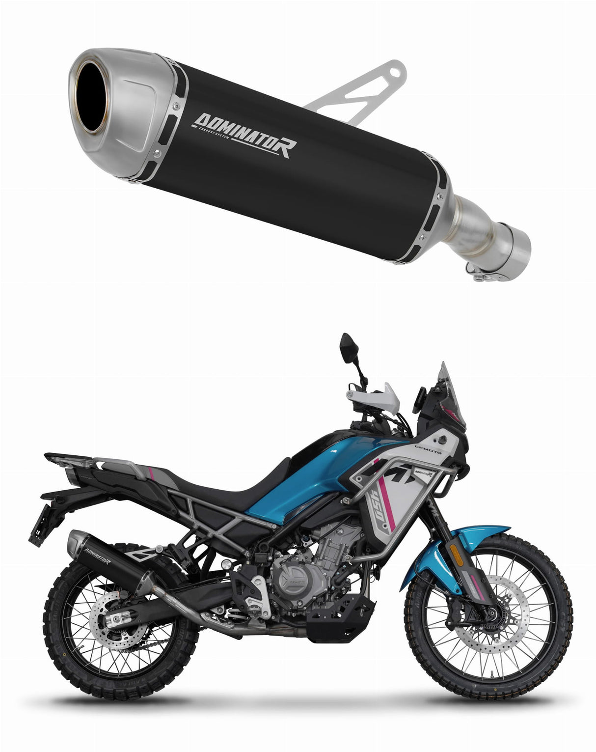 CF MOTO 450 MT 2025 Exhaust Silencer Muffler S6 BLACK + dB killer 20 m.