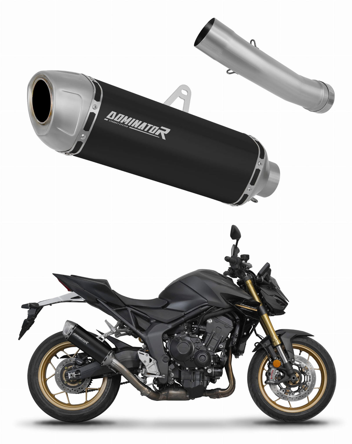 Honda CB 1000 Hornet / SP 2025 Exhaust Silencer Muffler S6 BLACK + dB killer 20 m.