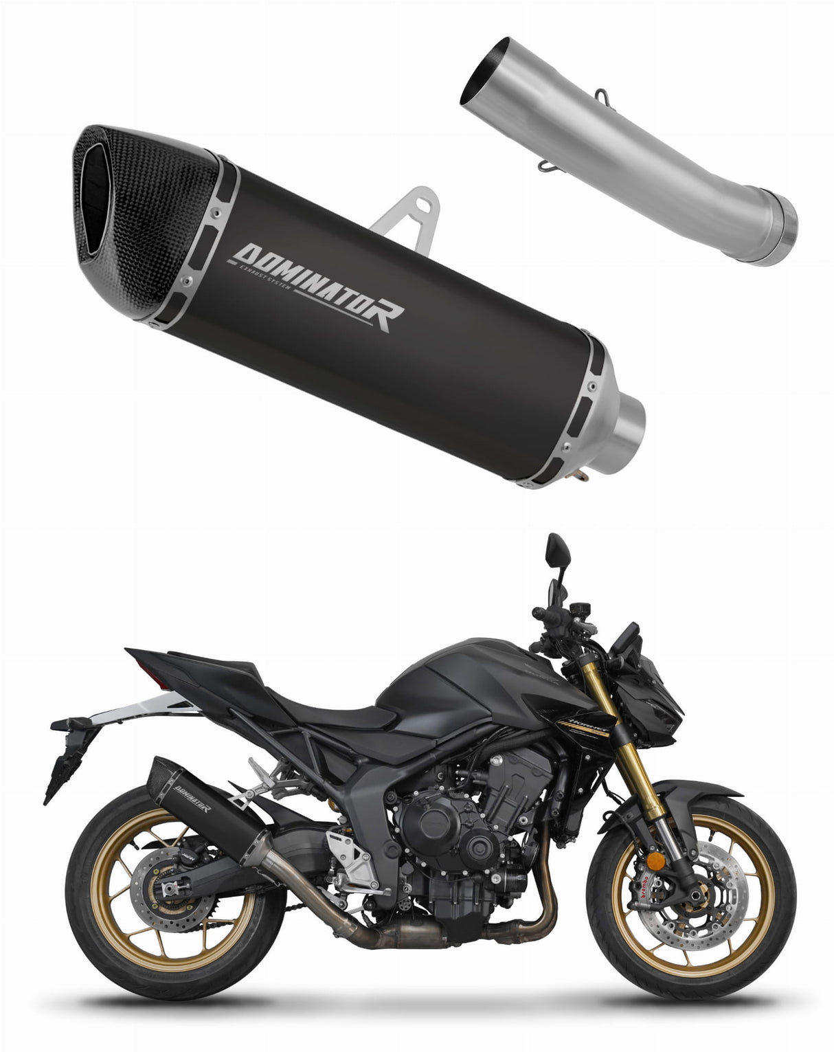 Honda CB 1000 Hornet / SP 2025 Exhaust Silencer Muffler HP6 BLACK + dB killer 20 m.