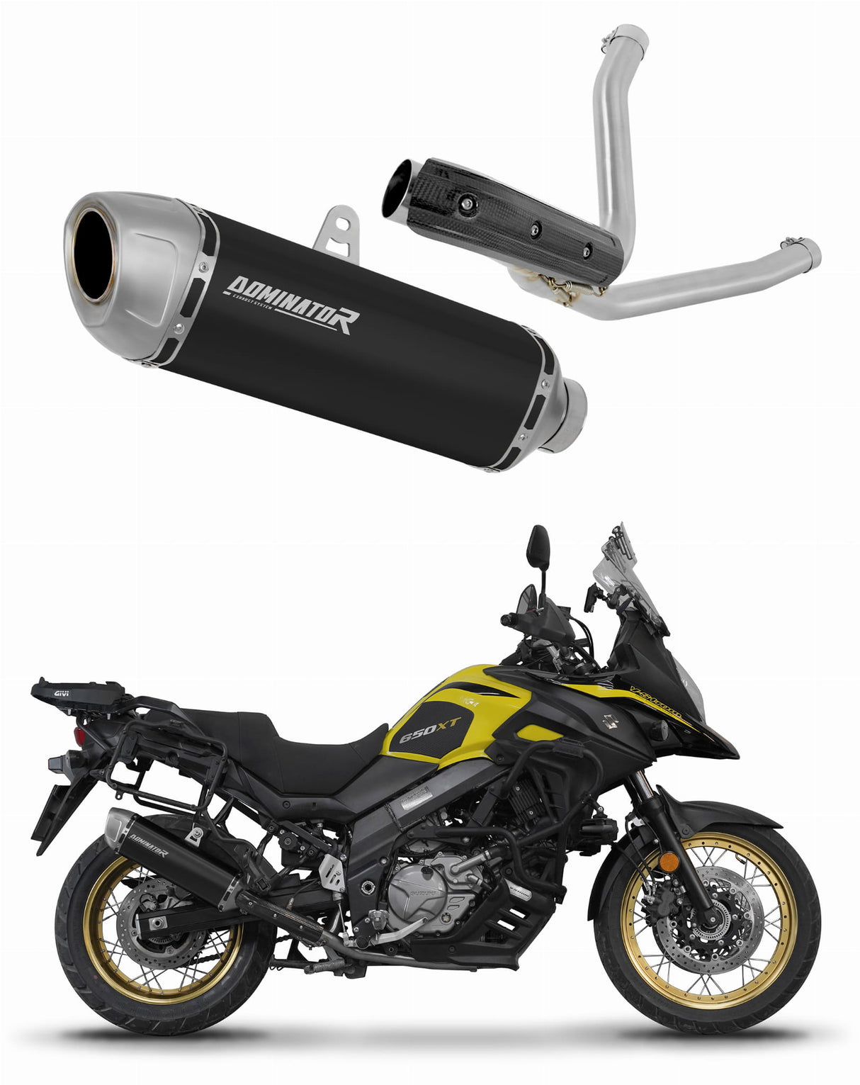 Suzuki DL 650 V-Strom 2017 - 2025 Exhaust Silencer Muffler S6 BLACK + dB killer 20 m.