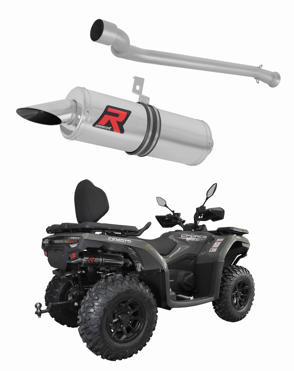 CF MOTO 520L 2024 Exhaust Silencer Muffler ST + dB killer 20 m.