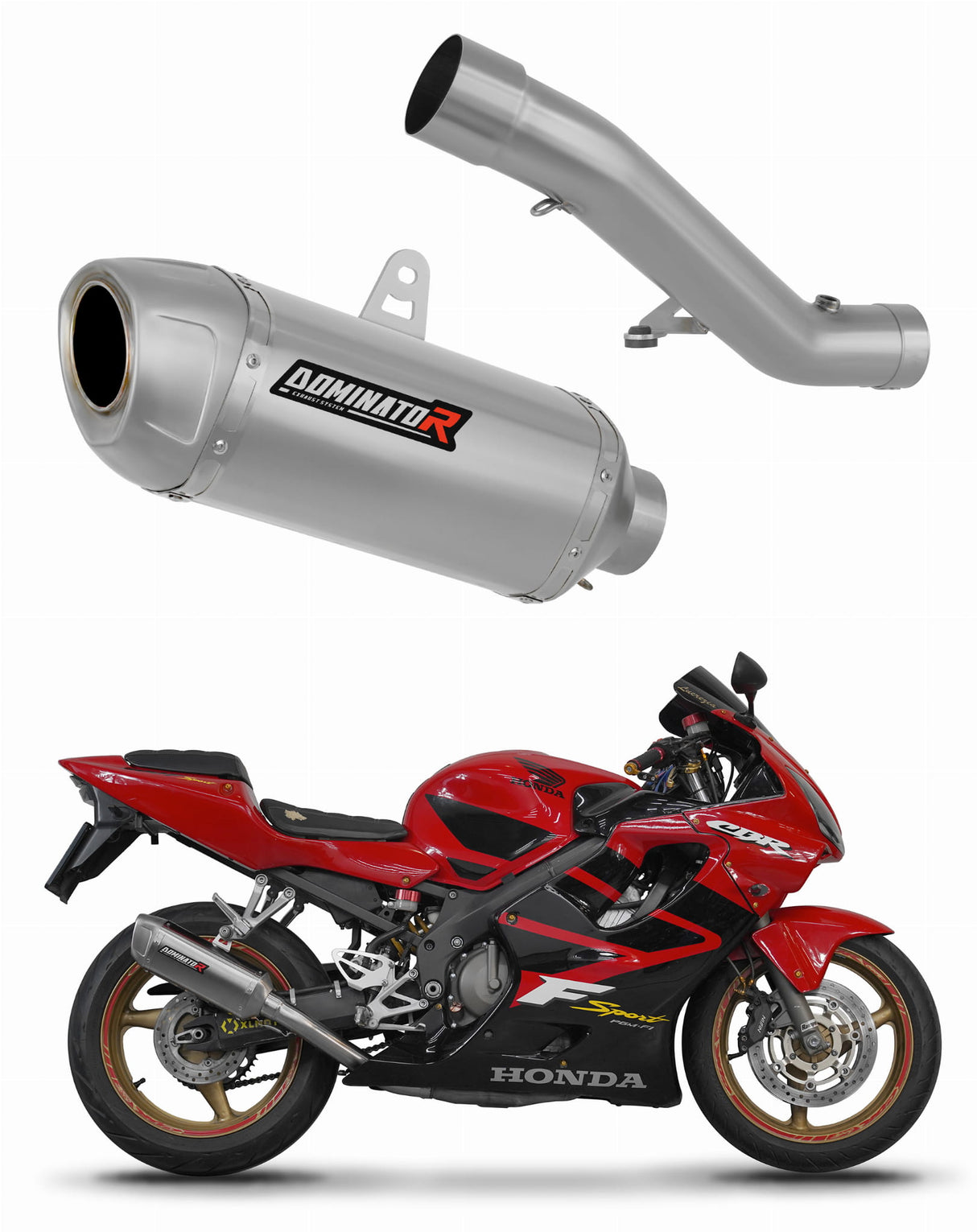 Honda CBR 600 F4i Sport 2001 - 2006 Exhaust Silencer Muffler S6 Shorty + dB killer 20 m.